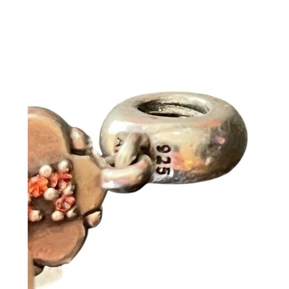 Pandora Sterling Silver Number 5 Dangle Charm Garnet CZ 925 ALE - Picture 3 of 8